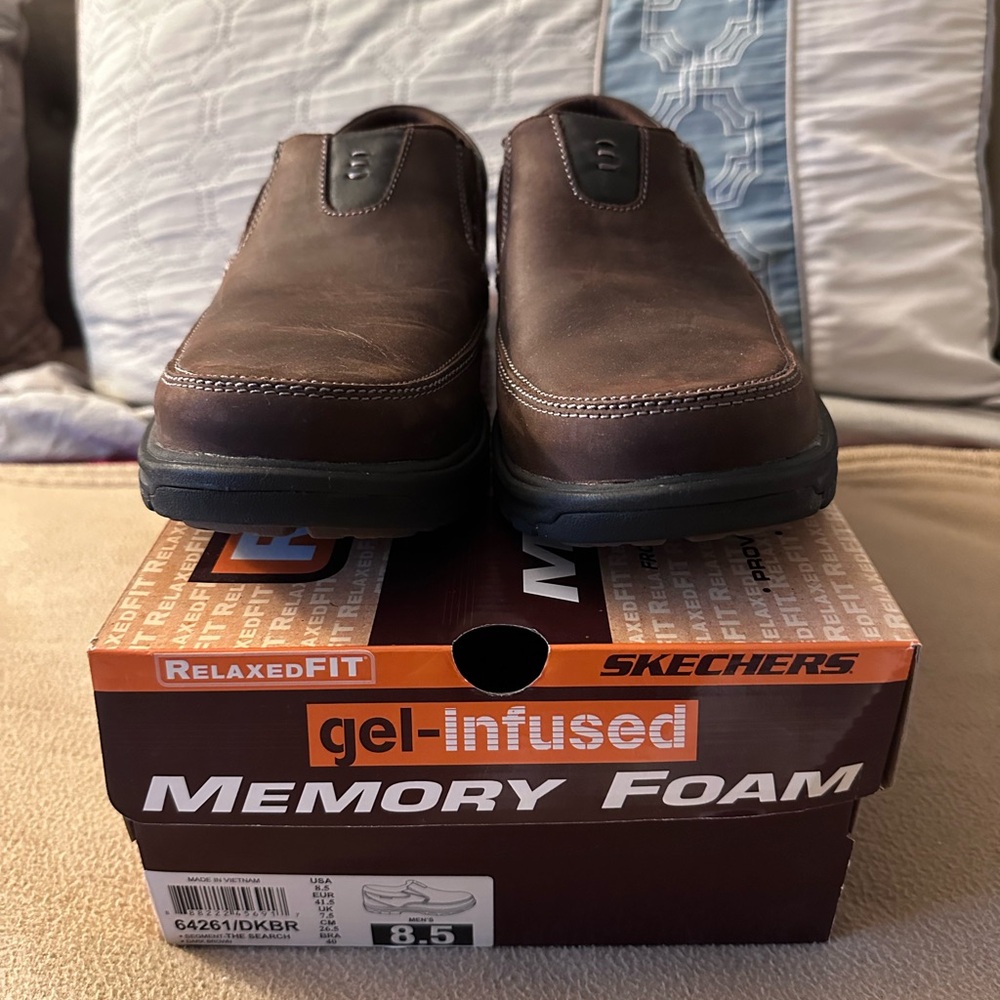 Skechers Men's Dark Brown Slip-On Loafers
